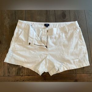J.Crew Womans White 4” Chino Shorts